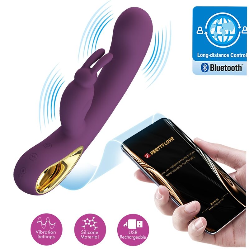 PRETTY LOVE - LIAM RABBIT VIBRATOR & G SPOT STIMULATOR PURPLE - NOCTURNA DESIRES