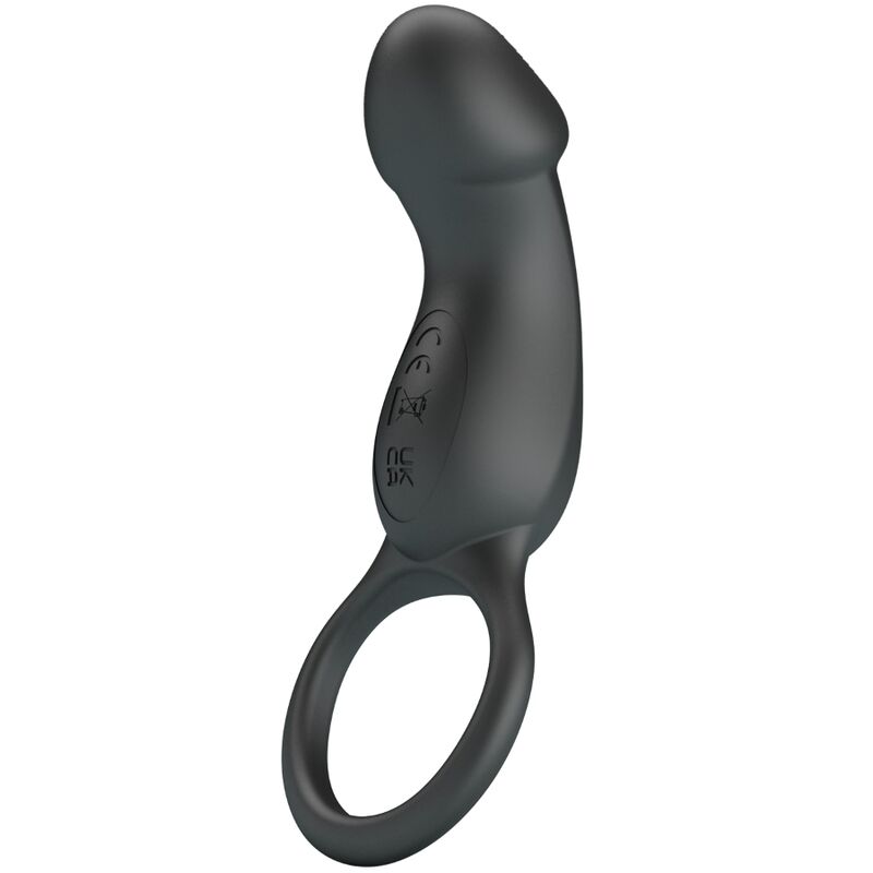PRETTY LOVE - TRAE VIBRATING BLACK RING WITH STIMULATOR - NOCTURNA DESIRES