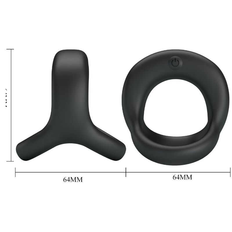 PRETTY LOVE - ELLIOTT  BLACK VIBRATOR RING - NOCTURNA DESIRES
