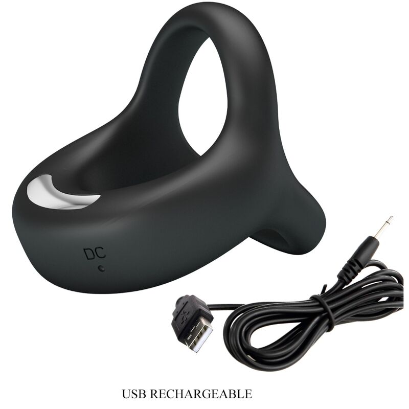 PRETTY LOVE - ELLIOTT  BLACK VIBRATOR RING - NOCTURNA DESIRES