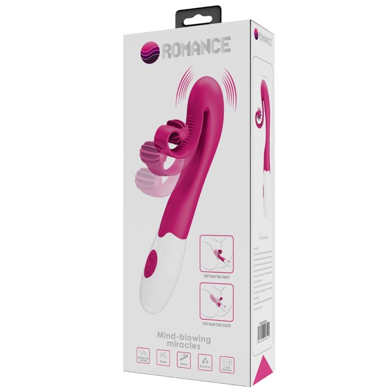 ROMANCE - PINK VIBRATOR AND STIMULATOR 30 SPEEDS - NOCTURNA DESIRES