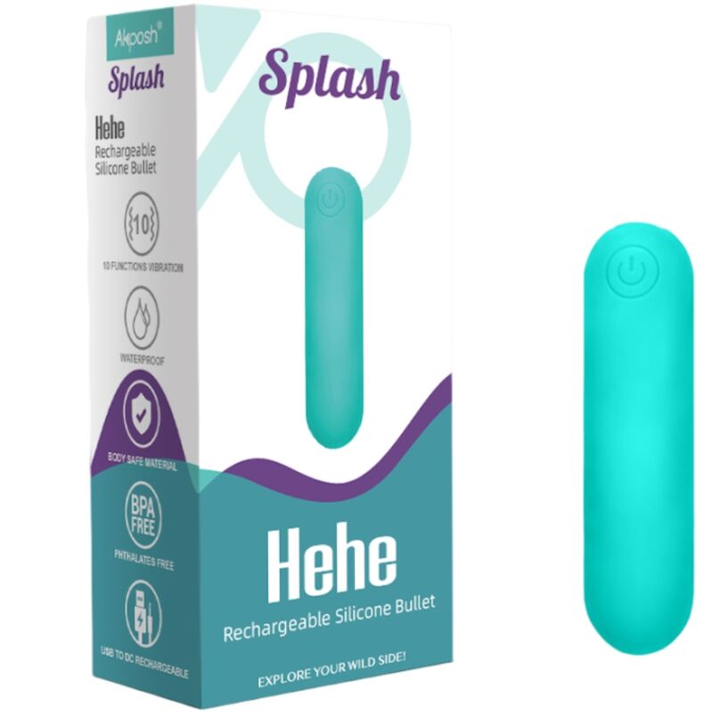 ARMONY - SPLASH HEHE VIBRATOR BULLET SILICONE 10 VIBRATIONS 65 X 15 CM GREEN - NOCTURNA DESIRES