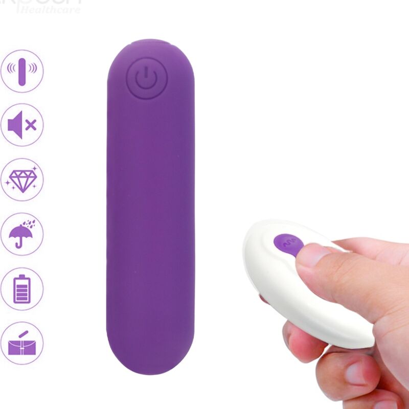 ARMONY - SPLASH JOLINE VIBRATOR BULLET SILICONE REMOTE CONTROL 10 VIBRATIONS 6.5 X 1.5 CM PURPLE - NOCTURNA DESIRES