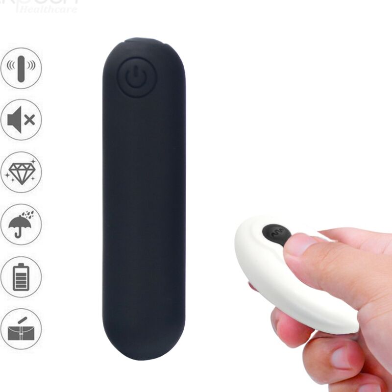 ARMONY - SPLASH JOLINE VIBRATOR BULLET SILICONE REMOTE CONTROL 10 VIBRATIONS 65 X 15 CM BLACK - NOCTURNA DESIRES