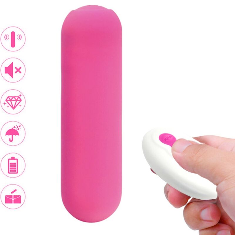 ARMONY - SPLASH JOIE VIBRATOR BULLET SILICONE REMOTE CONTROL 10 VIBRATIONS 75 X 19 CM PINK - NOCTURNA DESIRES