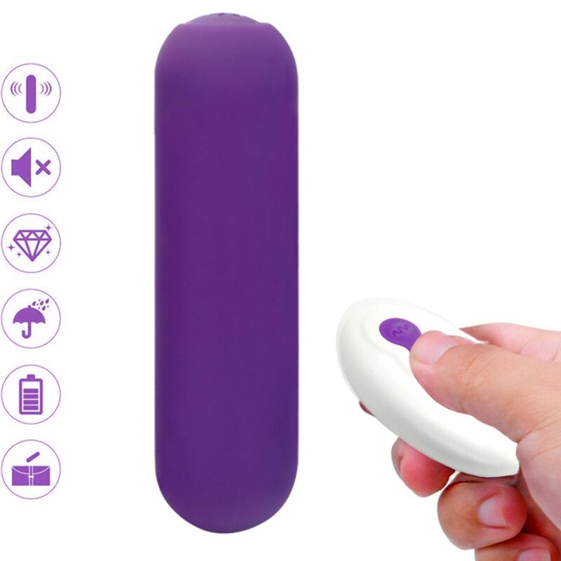 ARMONY - SPLASH JOIE VIBRATOR BULLET SILICONE REMOTE CONTROL 10 VIBRATIONS 75 X 19 CM PURPLE - NOCTURNA DESIRES