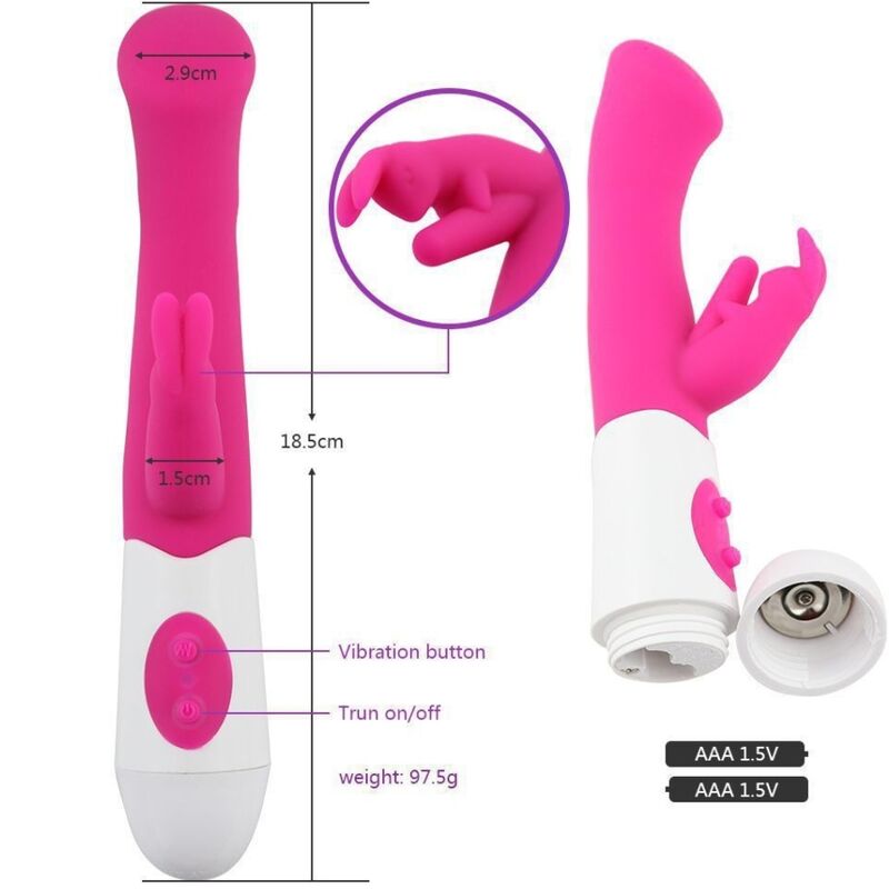 ARMONY - RABBIT VIBRATOR & STIMULATOR G SPOT 10 SPEEDS PINK - NOCTURNA DESIRES