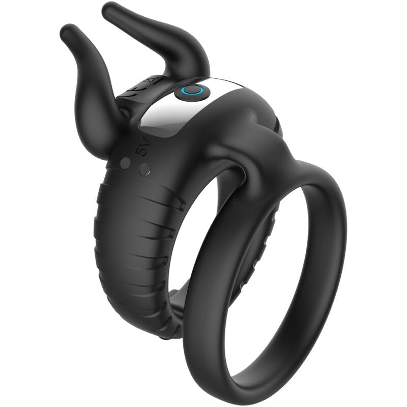 ARMONY - BULL'S PASION RING VIBRATOR 10 SPEEDS BLACK - NOCTURNA DESIRES