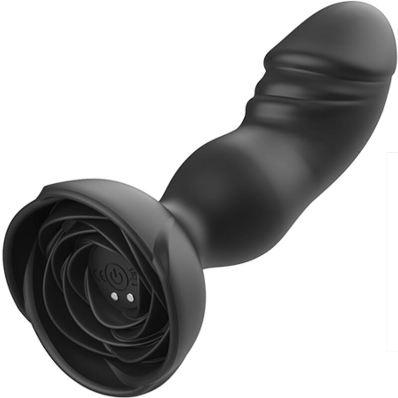 ARMONY - EXTREME A BLOOM ROSE VIBRATOR & ANAL PLUG REMOTE CONTROL BLACK - NOCTURNA DESIRES