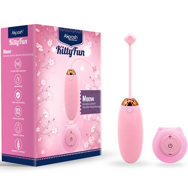 ARMONY - KITTY FUN EGG VIBRATOR REMOTE CONTROL 10 VIBRATIONS PINK - NOCTURNA DESIRES