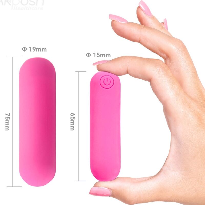 ARMONY - SPLASH HAHA VIBRATOR BULLET SILICONE 10 VIBRATIONS 75 X 19 CM PINK - NOCTURNA DESIRES