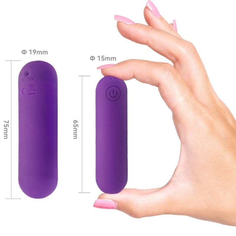 ARMONY - SPLASH HAHA VIBRATOR BULLET SILICONE 10 VIBRATIONS 75 X 19 CM PURPLE - NOCTURNA DESIRES