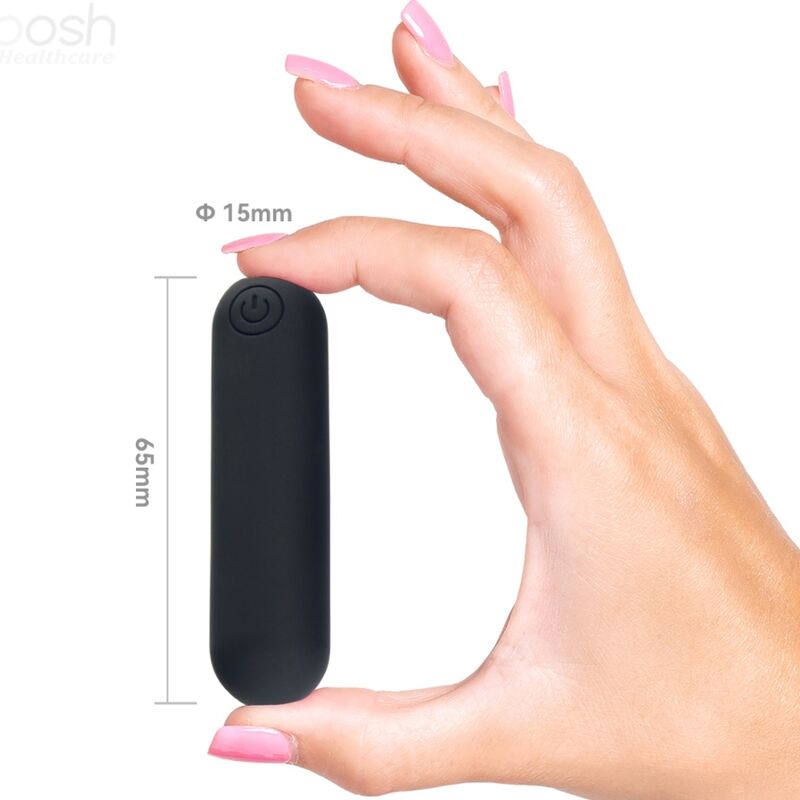 ARMONY - SPLASH JOLINE VIBRATOR BULLET SILICONE REMOTE CONTROL 10 VIBRATIONS 65 X 15 CM BLACK - NOCTURNA DESIRES