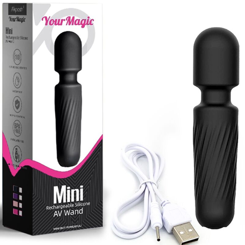 ARMONY - YOUR MAGIC MASSAGER & VIBRATOR RECHARGEABLE 10 VIBRATIONS BLACK - NOCTURNA DESIRES
