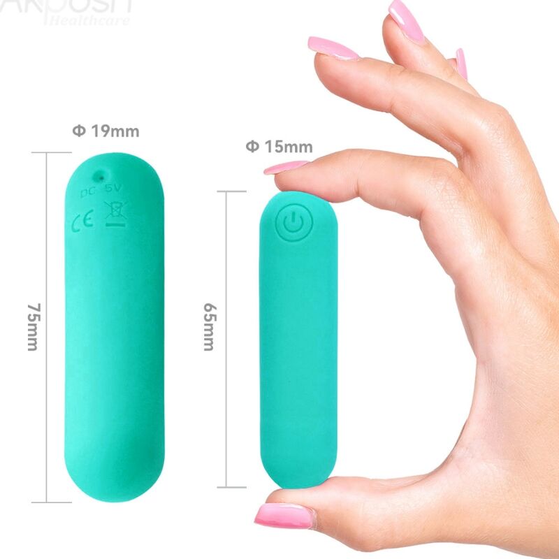 ARMONY - SPLASH HAHA VIBRATOR BULLET SILICONE 10 VIBRATIONS 75 X 19 CM GREEN - NOCTURNA DESIRES