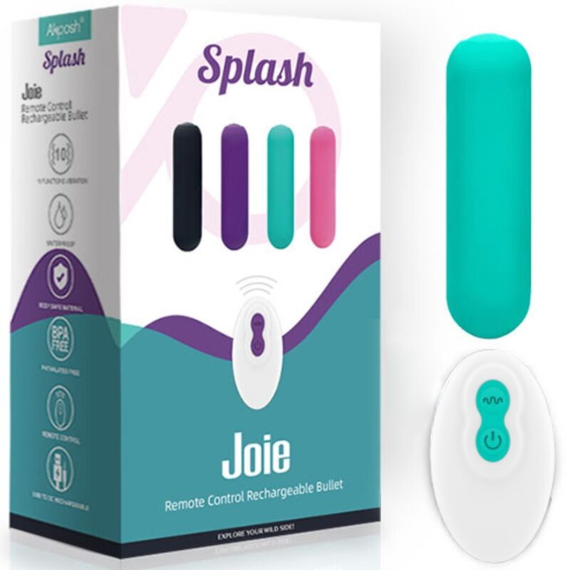 ARMONY - SPLASH JOIE VIBRATOR BULLET SILICONE REMOTE CONTROL 10 VIBRATIONS 75 X 19 CM GREEN - NOCTURNA DESIRES