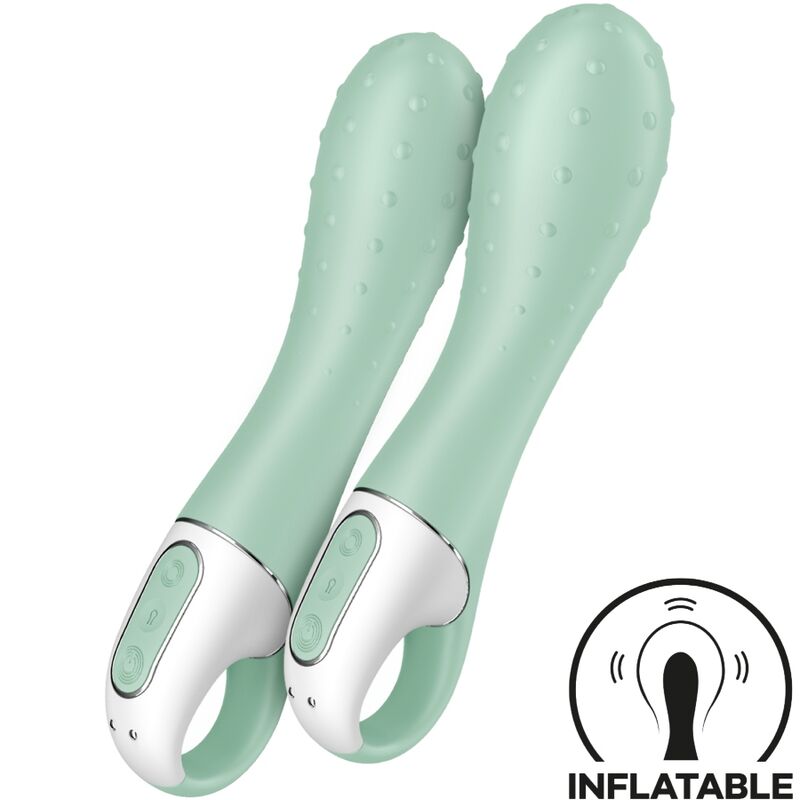 SATISFYER - AIR PUMP VIBRATOR 3 INFLATABLE G POINT MINT - NOCTURNA DESIRES