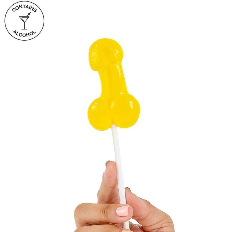 SECRETPLAY - COCK LOLLIPOP WITH ALCOHOL PINEAPPLE COLADA - NOCTURNA DESIRES