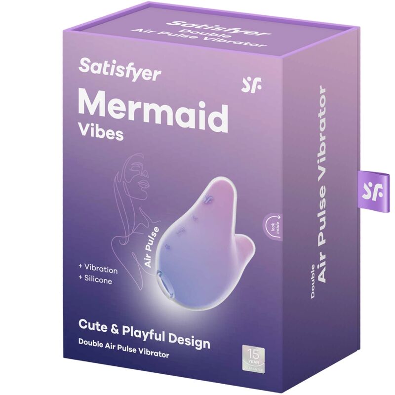 SATISFYER - MERMAID VIBES STIMULATOR & VIBRATOR VIOLET AND PINK - NOCTURNA DESIRES