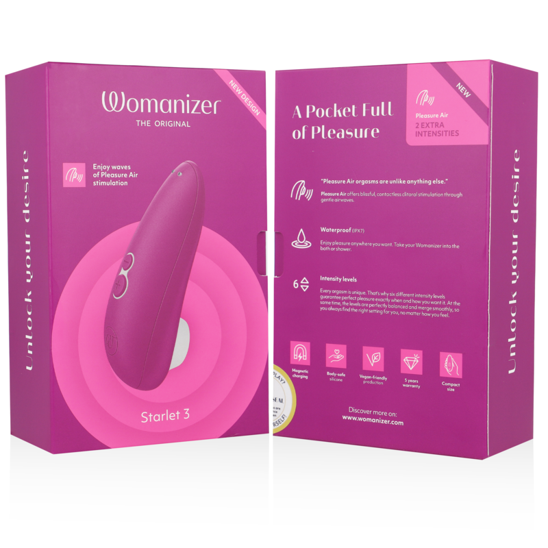 WOMANIZER - STARLET 3 CLITORAL STIMULATOR VIOLET - NOCTURNA DESIRES