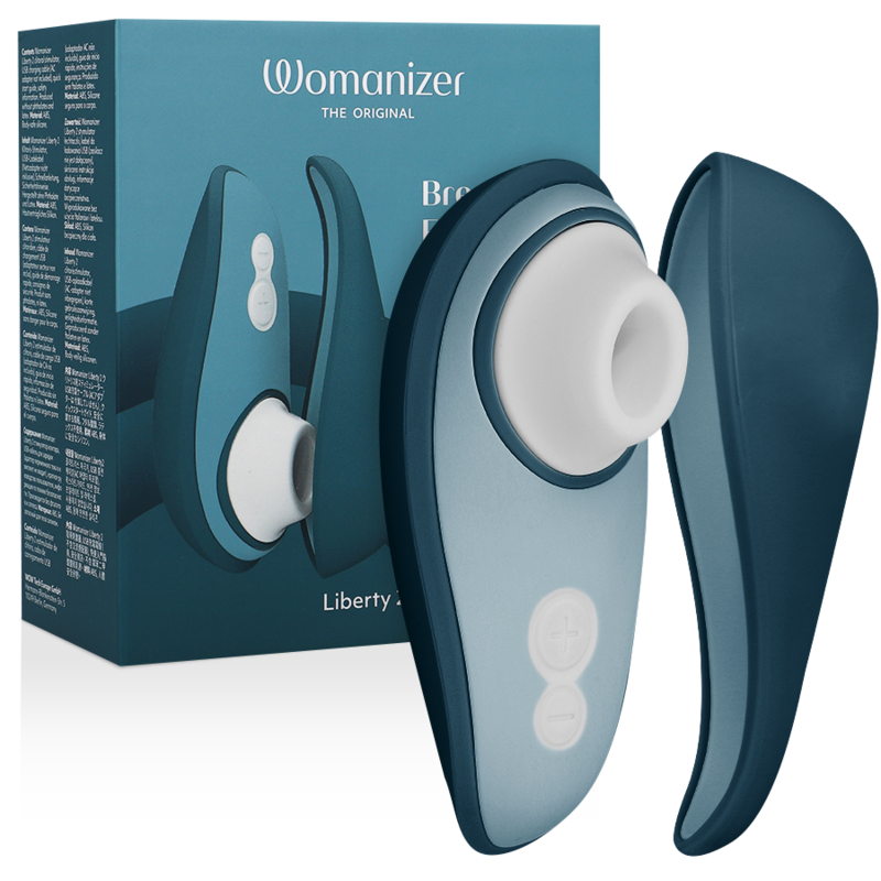 WOMANIZER - LIBERTY 2 CLITORIS STIMULATOR & SUCTION BLUE - NOCTURNA DESIRES