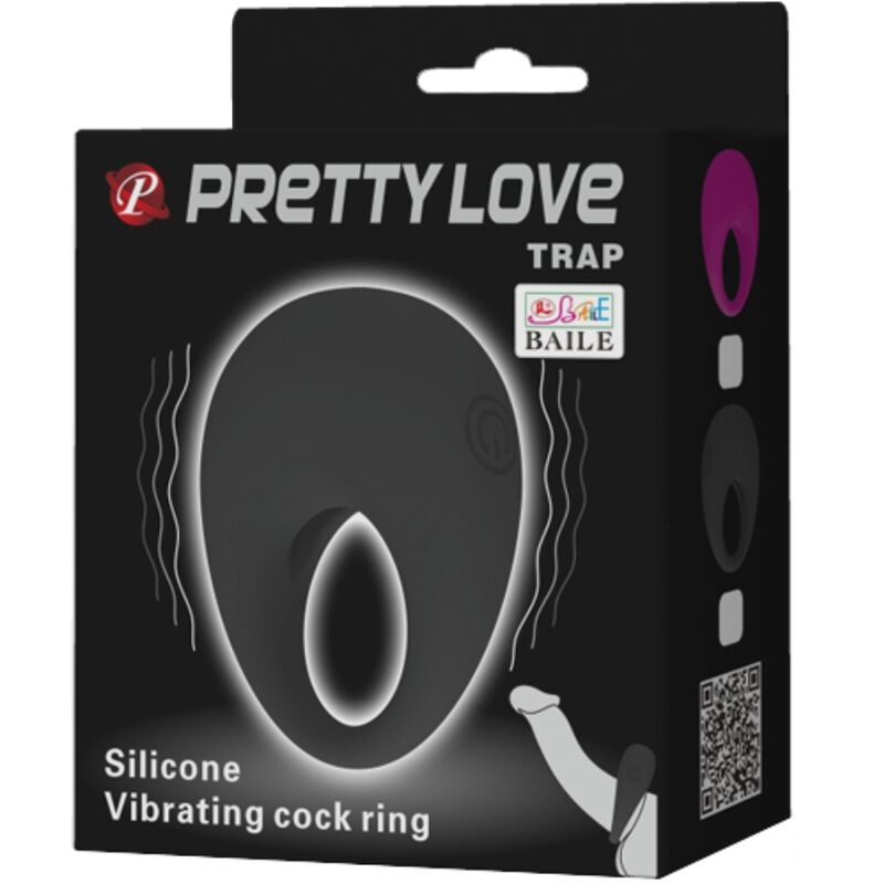 PRETTY LOVE - TRAP VIBRATOR RING BLACK PRETTY LOVE MALE  NOCTURNA DESIRES