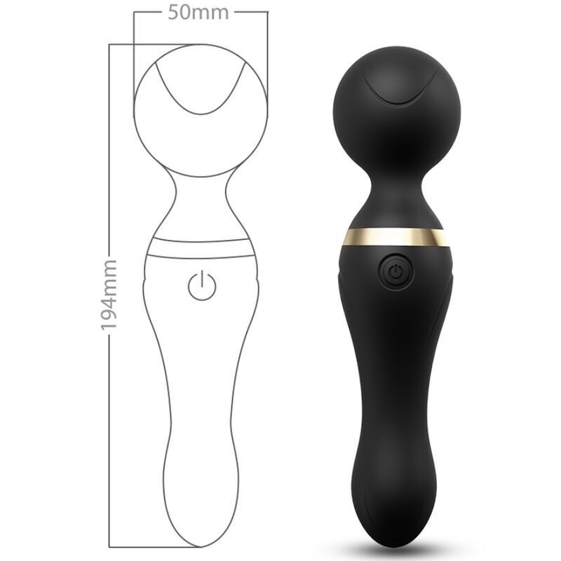 ARMONY - FREEZA MASSAGER & VIBRATOR SUPER FLEXIBLE HEAD BLACK - NOCTURNA DESIRES
