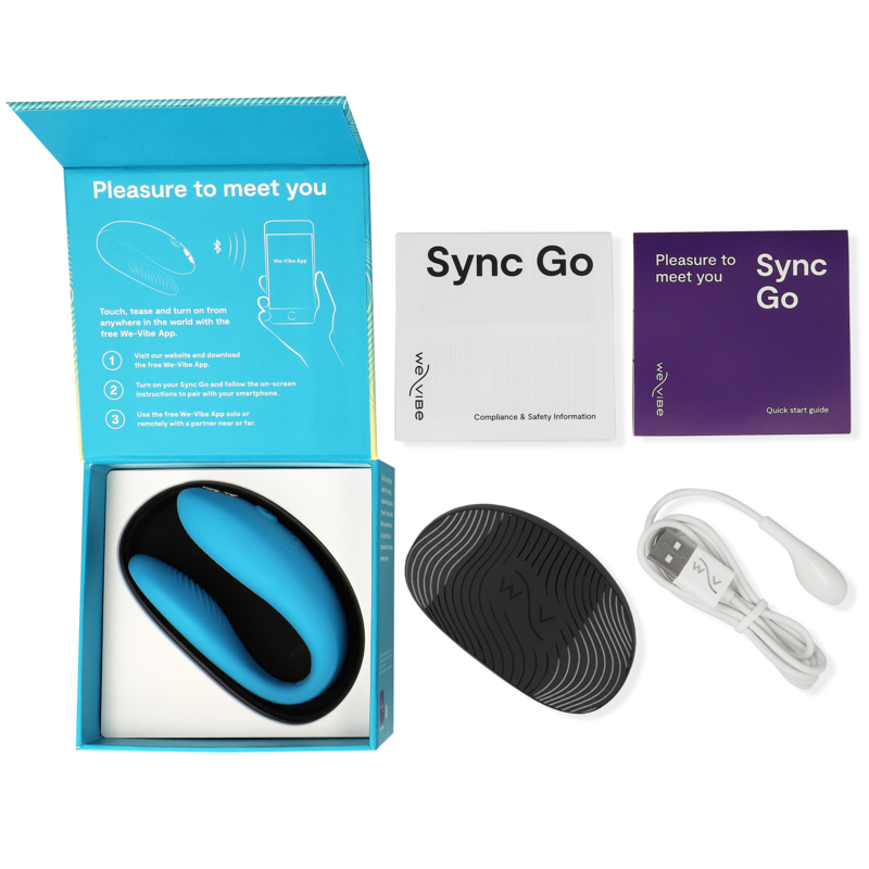 WE-VIBE - SYNC GO DUAL STIMULATOR TURQUOISE - NOCTURNA DESIRES