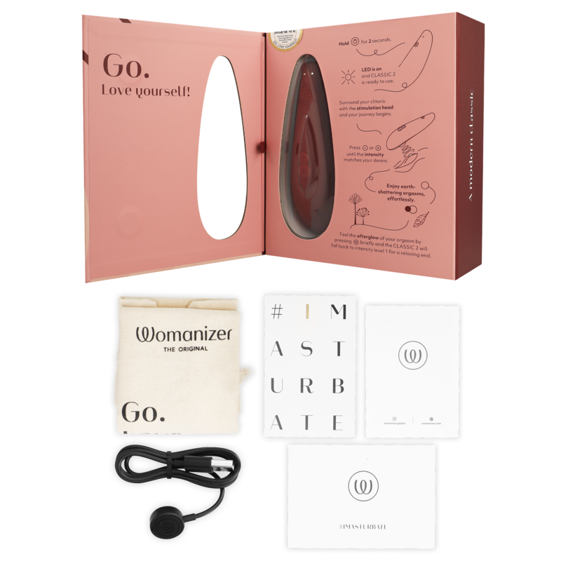 WOMANIZER - CLASSIC 2 CLITORAL STIMULATOR BORDEAUX - NOCTURNA DESIRES