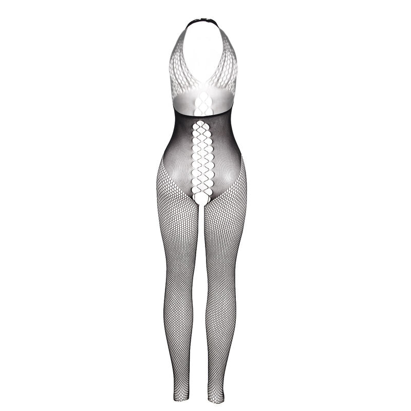 SUBBLIME - 951832 BODYSTOCKING WITH OPEN BACK AND CROSS DETAILS BLACK ONE SIZE - NOCTURNA DESIRES