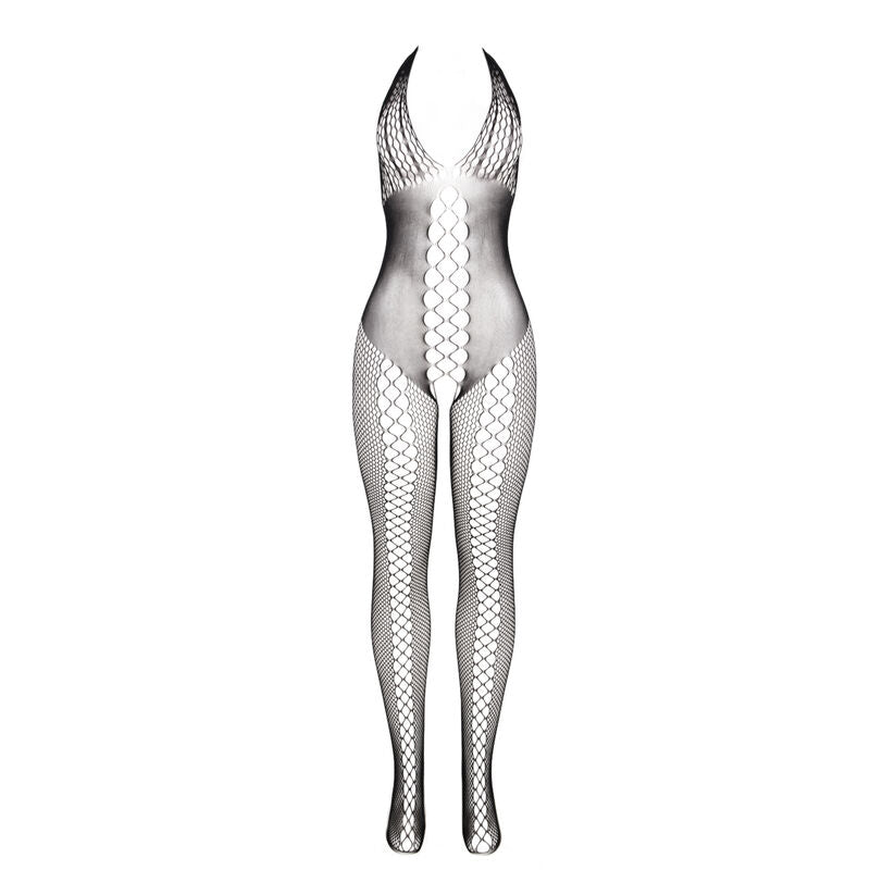 SUBBLIME - 951832 BODYSTOCKING WITH OPEN BACK AND CROSS DETAILS BLACK ONE SIZE - NOCTURNA DESIRES