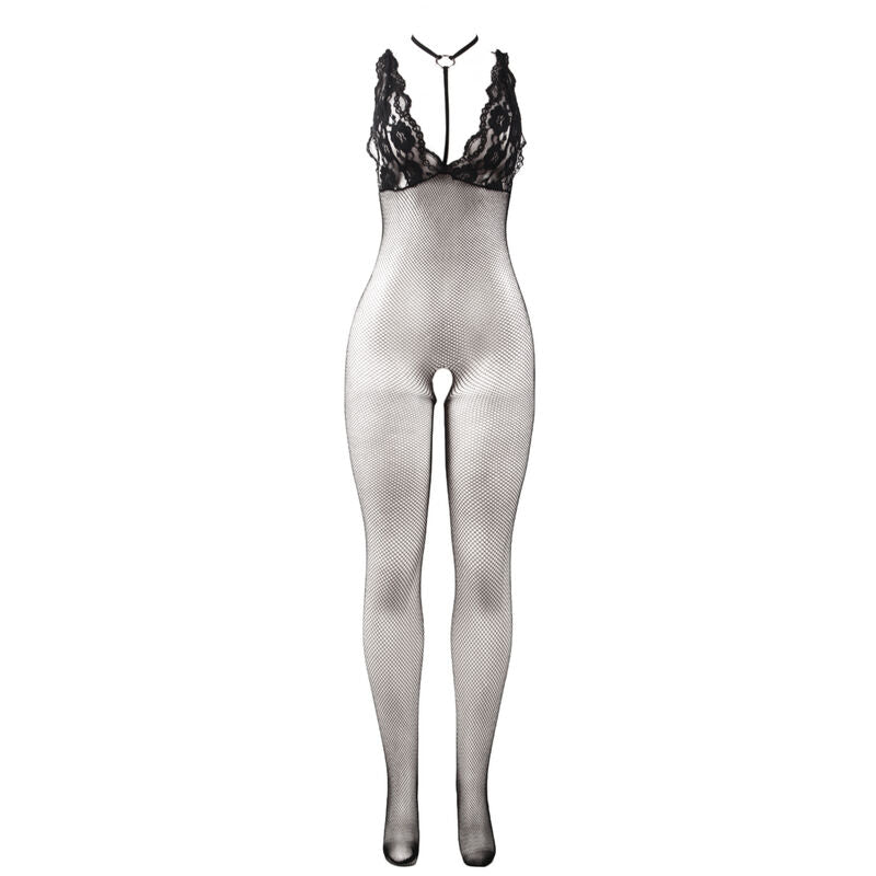 SUBBLIME - 951993 BLACK TRANSPARENT FISHNET CROTCHLESS BODYSTOCKING ONE SIZE - NOCTURNA DESIRES