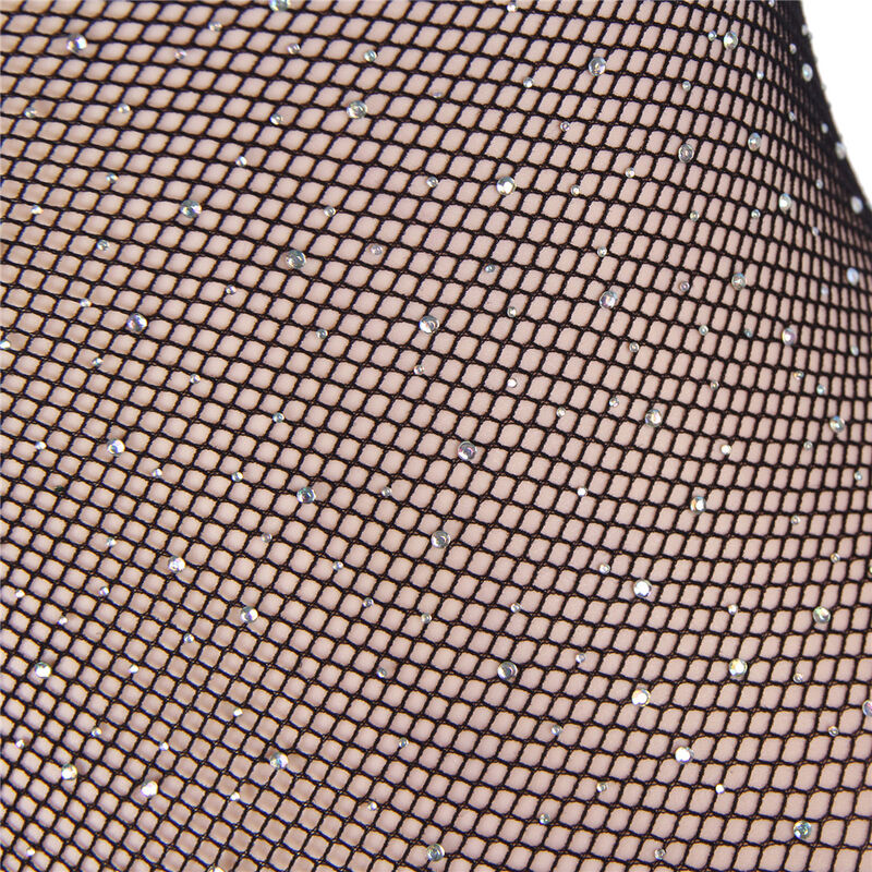 SUBBLIME - 952297 GLOSSY FISHNET BODY WITH OFF SHOULDERS LONG SLEEVE BLACK ONE SIZE - NOCTURNA DESIRES