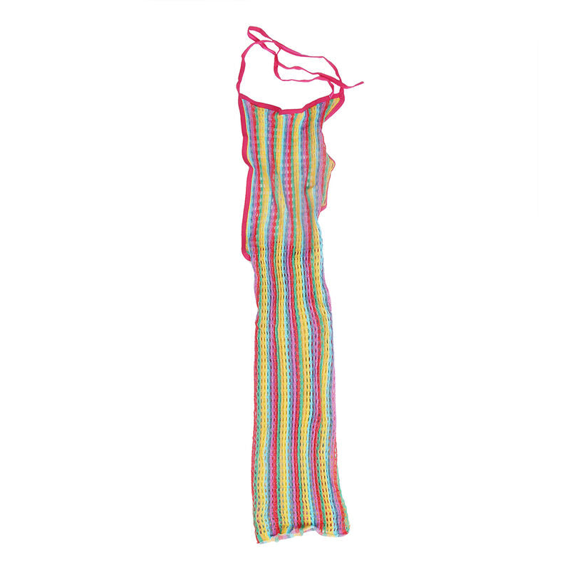 SUBBLIME - 952341 RAINBOW FISHNET DRESS ONE SIZE - NOCTURNA DESIRES