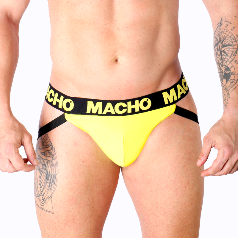 MACHO - MX25A JOCK LYCRA YELLOW L - NOCTURNA DESIRES