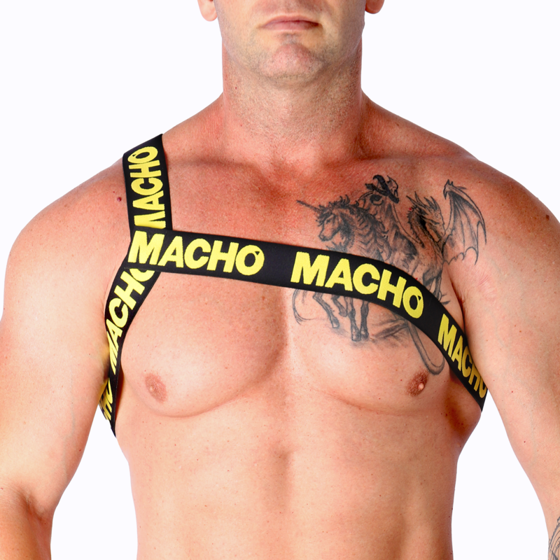 MACHO - ROMAN HARNESS YELLOW L/XL - NOCTURNA DESIRES