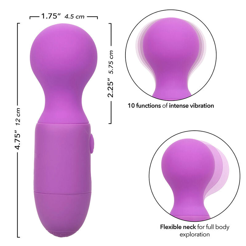 CALEXOTICS - FIRST TIME RECHARGEABLE MASSAGER 10 VIBRATIONS PURPLE - NOCTURNA DESIRES