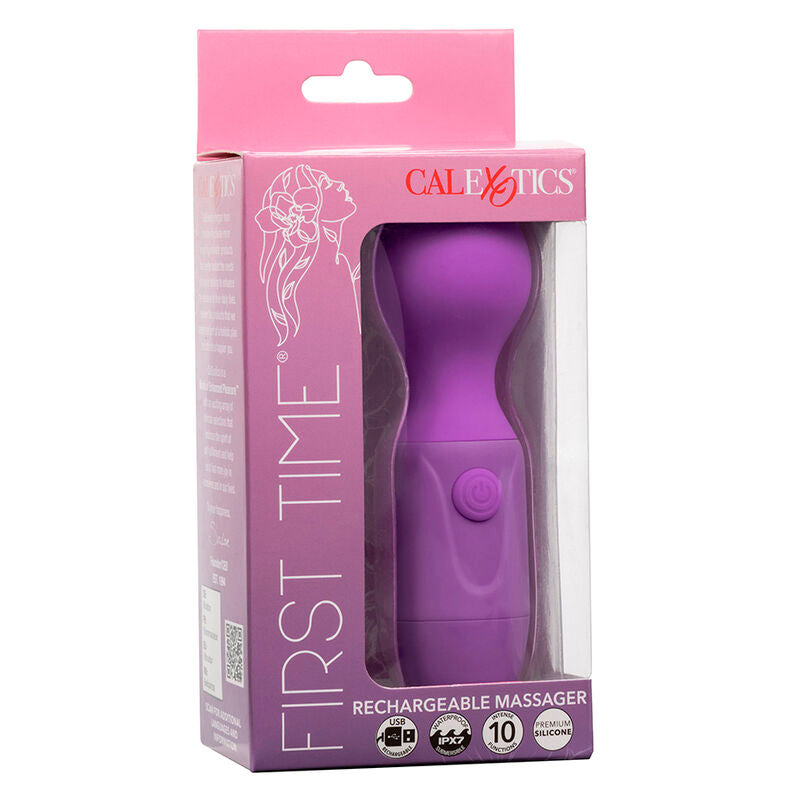 CALEXOTICS - FIRST TIME RECHARGEABLE MASSAGER 10 VIBRATIONS PURPLE - NOCTURNA DESIRES