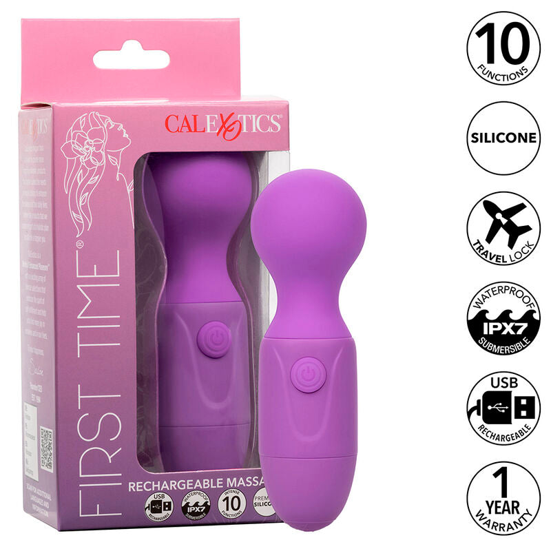 CALEXOTICS - FIRST TIME RECHARGEABLE MASSAGER 10 VIBRATIONS PURPLE - NOCTURNA DESIRES