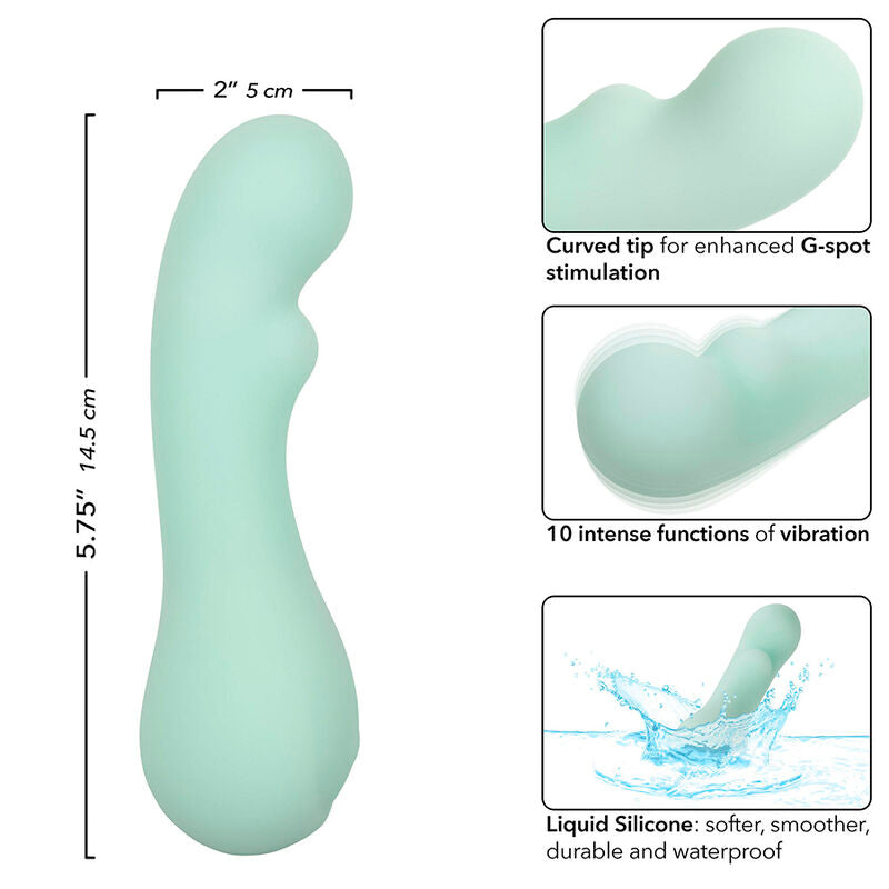 CALEXOTICS - PACIFICA BORA BORA ESTIMULATOR G SPOT 10 VIBRATIONS AQUA - NOCTURNA DESIRES