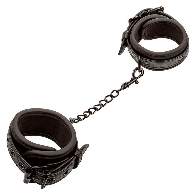 CALEXOTICS - NOCTURNAL LEATHER WRIST CUFFS ADJUSTABLE BLACK - NOCTURNA DESIRES