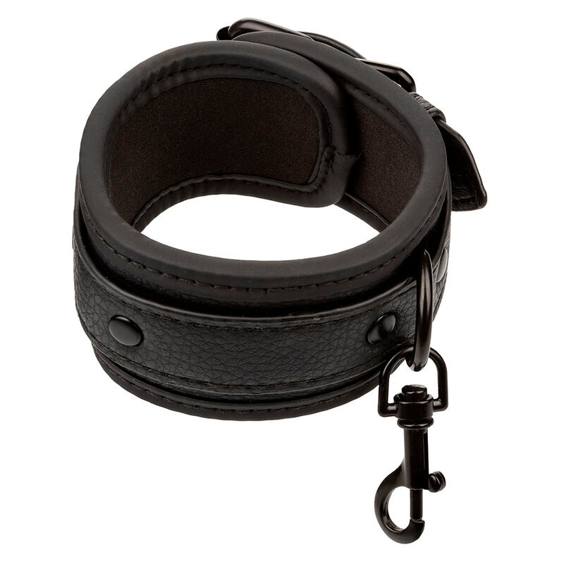 CALEXOTICS - NOCTURNAL ANKLE CUFFS LEATHER ADJUSTABLE BLACK - NOCTURNA DESIRES