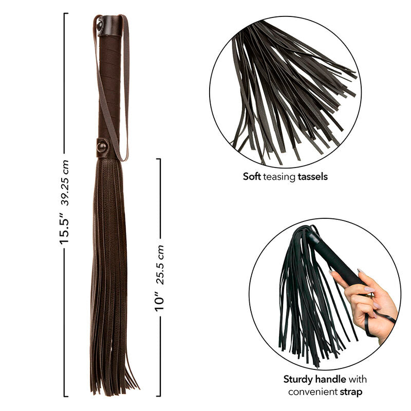 CALEXOTICS - NOCTURNAL FLOGGER LEATHER BLACK - NOCTURNA DESIRES