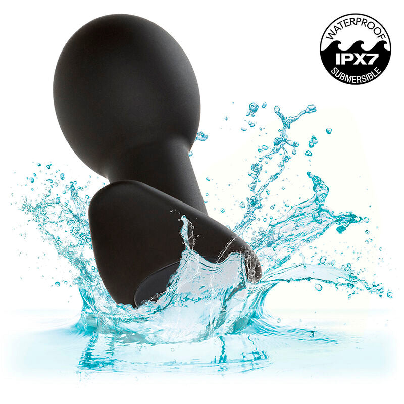 CALEXOTICS - ROCK BOTTOM ANAL PLUG 10 VIBRATIONS SILICONE BLACK - NOCTURNA DESIRES