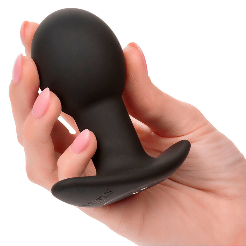 CALEXOTICS - ROCK BOTTOM ANAL PLUG 10 VIBRATIONS SILICONE BLACK - NOCTURNA DESIRES