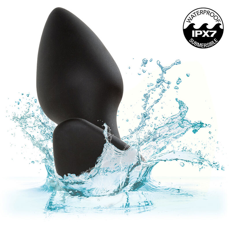 CALEXOTICS - ROCK BOTTOM PERFECT ANAL PLUG 10 VIBRATIONS SILICONE BLACK - NOCTURNA DESIRES