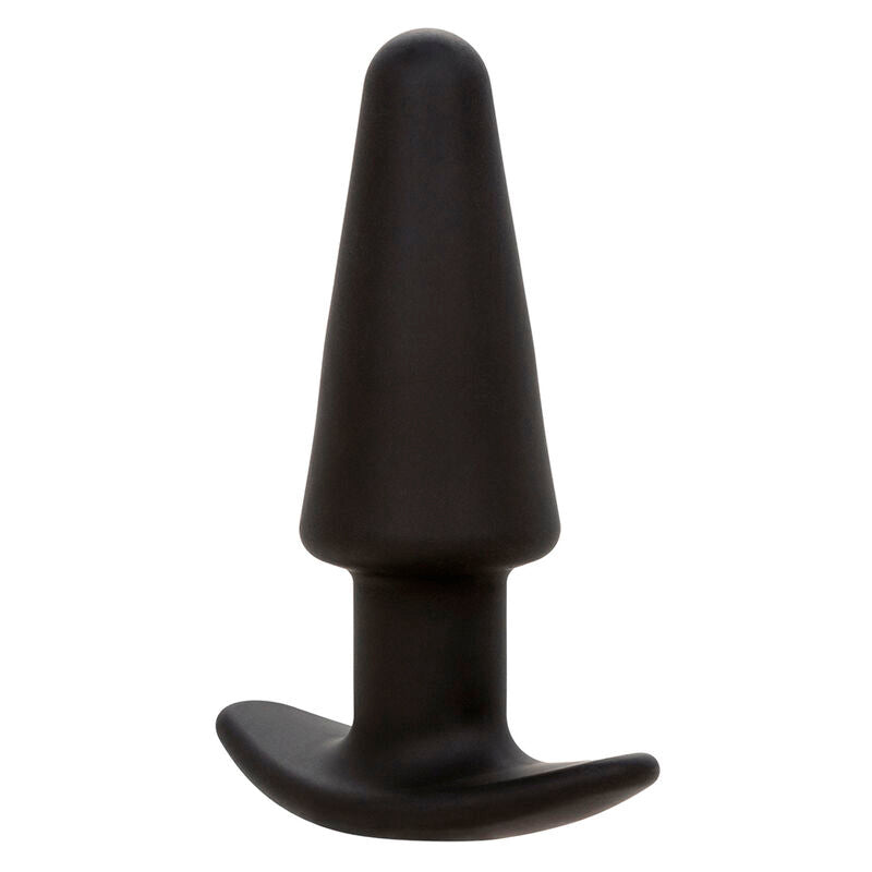 CALEXOTICS - ROCK BOTTOM TAPERED ANAL PLUG 10 VIBRACIONES SILICONE BLACK - NOCTURNA DESIRES