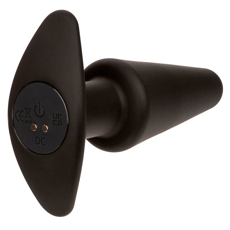 CALEXOTICS - ROCK BOTTOM TAPERED ANAL PLUG 10 VIBRACIONES SILICONE BLACK - NOCTURNA DESIRES