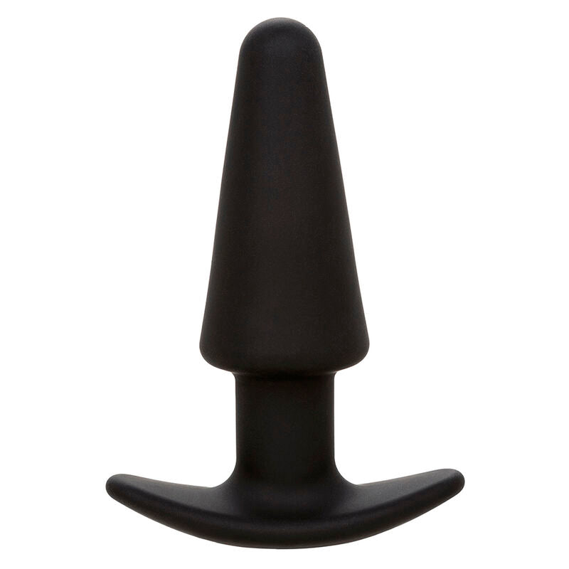 CALEXOTICS - ROCK BOTTOM TAPERED ANAL PLUG 10 VIBRACIONES SILICONE BLACK - NOCTURNA DESIRES