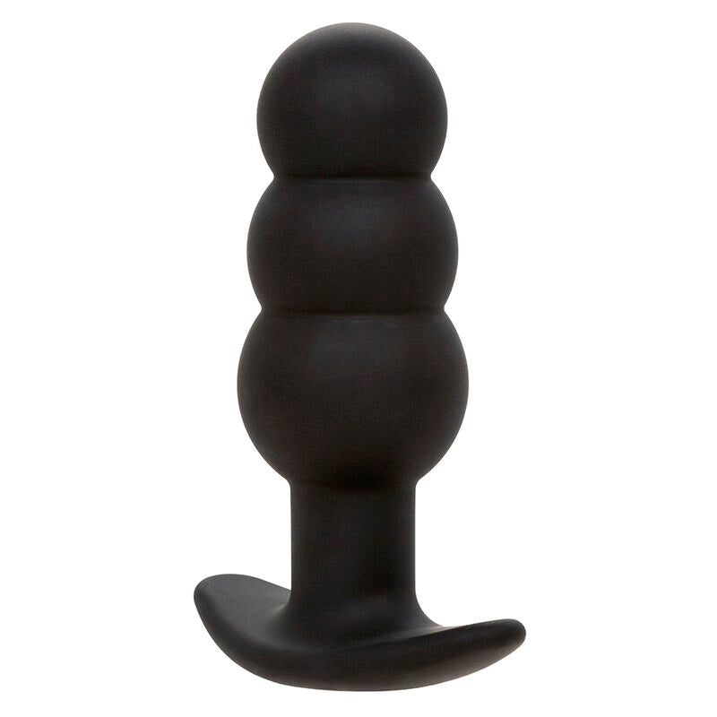 CALEXOTICS - ROCK BOTTOM BEADED ANAL PLUG 10 VIBRATIONS SILICONE BLACK - NOCTURNA DESIRES